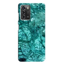 Мраморный чехол на ZTE Blade A52 (VPrint) (Зеленый мрамор)