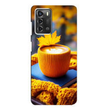 Чохол з унікальним дизайном 'Осінь з кавою' для ZTE Blade A52 – Кава з жовтим