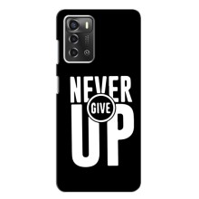 Силиконовый Чехол на ZTE Blade A52 с картинкой Nike (Never Give UP)