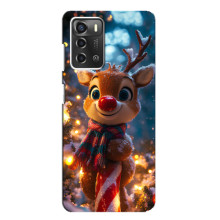 Яскравий чохол для ZTE Blade A52 з Зимові Оленята – Олень з шарфом