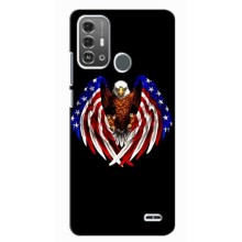 Чехол Флаг USA для ZTE Blade A53 Pro (Крылья США)