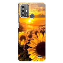 Чехол с Цветами для ZTE Blade A53 Pro (поле подсолнухов)