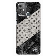 Чехол Стиль Louis Vuitton на ZTE Blade A53 Pro – LV на белом