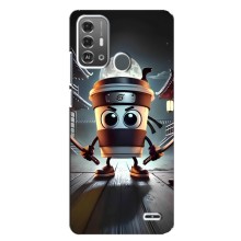 Чохол з мемом Тралалело тралала на ZTE Blade A53 Pro (Капучіно асасіно)