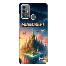 Чохол з картинками Майнкрафт для ZTE Blade А53 Pro – Лого Майнкрафт