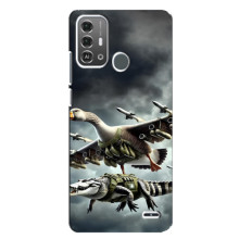 Чохол з мемами траралело тралала для ZTE Blade A53 Pro – Гусіні і крокоділо