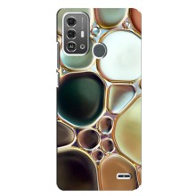 Мраморный чехол на ZTE Blade A53 Pro (VPrint) (Радужный Мрамор)