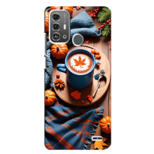 Чохол з унікальним дизайном 'Осінь з кавою' для ZTE Blade A53 Pro – Кава і гарбузики