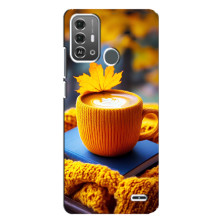 Чохол з унікальним дизайном 'Осінь з кавою' для ZTE Blade A53 Pro – Кава з жовтим