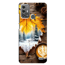 Чохол з унікальним дизайном 'Осінь з кавою' для ZTE Blade A53 Pro – Осінньо-зимове кава