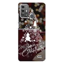 Рождественские Чехлы для ZTE Blade A53 Pro (VPrint) (Елочка узорная)
