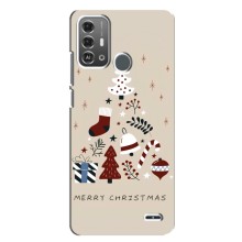 Рождественские Чехлы для ZTE Blade A53 Pro (VPrint) (Merry Christmas)