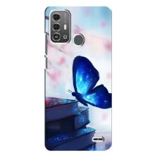 Силіконовий бампер з картинкою звірів для ZTE Blade A53 Pro (Метелик синій)