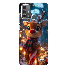 Яскравий чохол для ZTE Blade A53 Pro з Зимові Оленята – Олень з шарфом