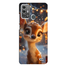 Яскравий чохол для ZTE Blade A53 Pro з Зимові Оленята – Оленятко серед герлянд