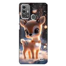 Яскравий чохол для ZTE Blade A53 Pro з Зимові Оленята – Оленятко