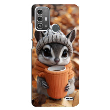 Друкований чохол 'Звірята з кавою' для ZTE Blade A53 Pro