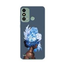 Чехлы (ART) Цветы на ZTE Blade A53 (VPrint) (Квіти на голові)