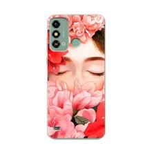 Чехлы (ART) Цветы на ZTE Blade A53 (VPrint) (Очі в квітах)