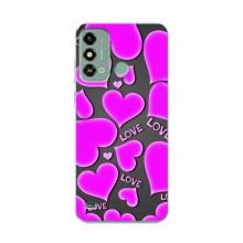 Чехлы для любимой на ЗТЕ Блейд А53 (VPrint) (Pink hearts)