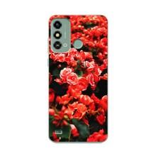 Чохли з квітами для ZTE Blade A53 (VPrint) (Квіти червоні)