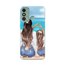Чохол з друком для ZTE Blade A53 - (Мама з дитинкою) (AlphaPrint) (Мама з донькою)