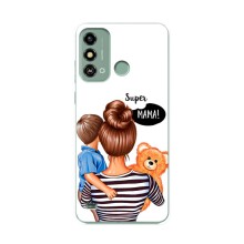 Чохол з друком для ZTE Blade A53 - (Мама з дитинкою) (AlphaPrint) (Мама з синочком)
