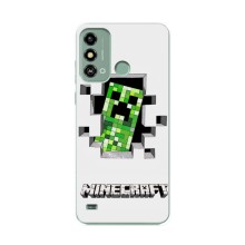 Чохол Майнкрафт на ZTE Blade A53 (AlphaPrint) Minecraft (кріпер Майнкрафт)