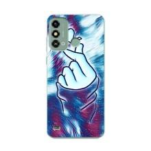 Чехол с принтом для ZTE Blade A53 (AlphaPrint - Знак сердечка)