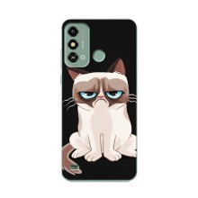 Чохол з принтом для ZTE Blade A53 (AlphaPrint) Модні коти (Сумний кіт)