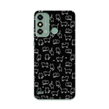 Чохол з принтом для ZTE Blade A53 (AlphaPrint) Модні коти (Маленькі котики)