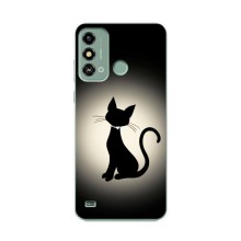 Чохол з принтом для ZTE Blade A53 (AlphaPrint) Модні коти (Силует котика)