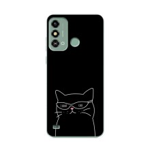 Чохол з малюнком кіт на ZTE Blade A53 (Байдужий кіт)