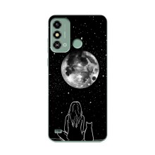Чохол з малюнком кіт на ZTE Blade A53 (Дівчина з котом)