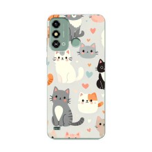 Чохол з малюнком кіт на ZTE Blade A53 (Колаж котів)