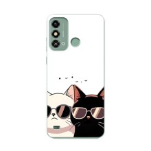 Чохол з малюнком кіт на ZTE Blade A53 (Коти в окулярах)