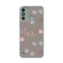Чохол з малюнком кіт на ZTE Blade A53 (Лапи і вуса)
