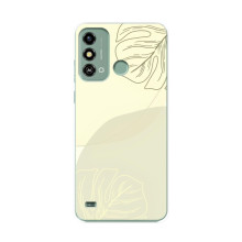 Чехол цветочный дизайн для ZTE Blade A53 – Зелёный фон