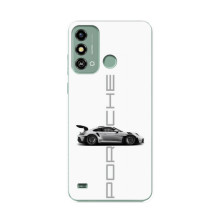 Чохол з авто Порше для ZTE Blade A53 – білий порше
