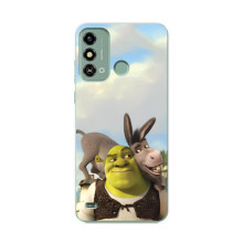 Чохол з мультфільмом Шрек на ZTE Blade A53 – Шрек і осел