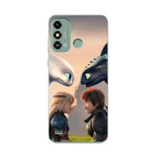 Чехол как приручить дракона на ZTE Blade A53 (Гикавка и Астрид)