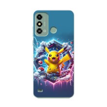 Чохол з Пікачу на ZTE Blade A53 (Лого Пікачу)