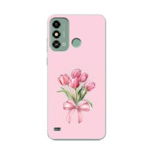 Чохол з розовим принтом для ZTE Blade A53 (Букет квітів)