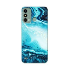 Мраморний чехол на ZTE Blade A53 (VPrint) (Блакитний мрамор)