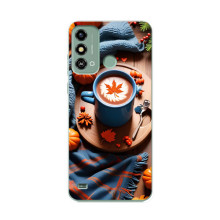 Чохол з унікальним дизайном 'Осінь з кавою' для ZTE Blade A53 – Кава і гарбузики