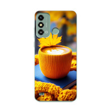 Чохол з унікальним дизайном 'Осінь з кавою' для ZTE Blade A53 – Кава з жовтим