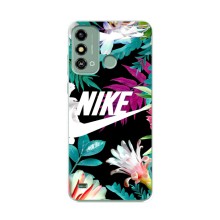 Силиконовый Чехол на ZTE Blade A53 с картинкой Nike – Цветочный Nike