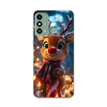 Яскравий чохол для ZTE Blade A53 з Зимові Оленята – Олень з шарфом