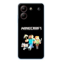 Чохол Майнкрафт на ZTE Blade A54 (AlphaPrint) Minecraft (герої Minecraft)