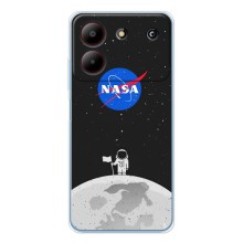 Силиконовый бампер с принтом "Наса" на ZTE Blade A54 (Космонавт NASA)